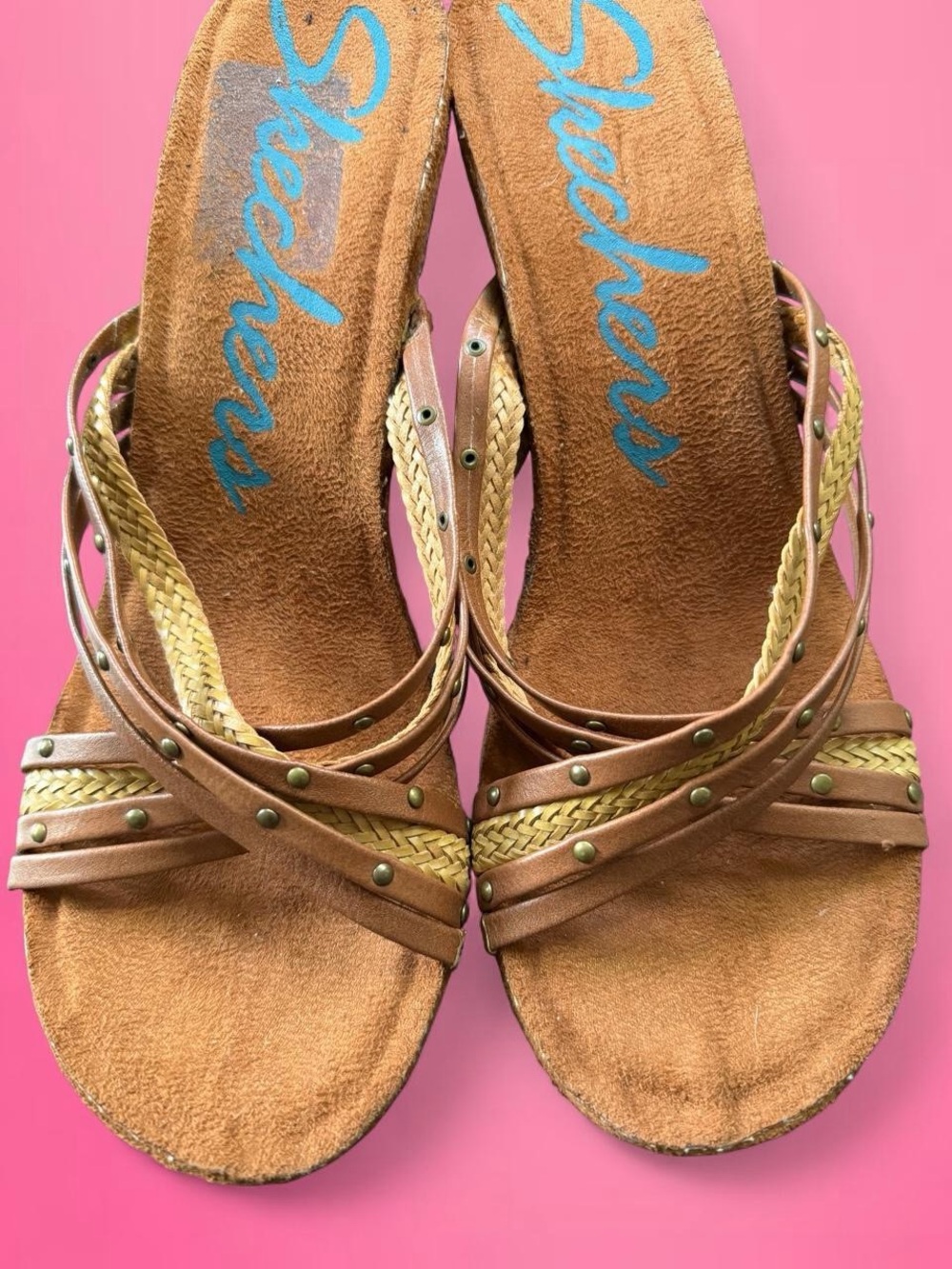 vintage y2k skechers wedge sandals - Picture 4 of 7